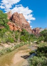 The Lower Emerald Pool Trail in Zion National Park Royalty Free Stock Photo