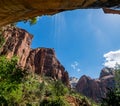 The Lower Emerald Pool Trail in Zion National Park Royalty Free Stock Photo