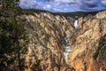 Lower Falls of the Grand Canyon of the Yellowstone from Artist Point, Yellowstone National Park Royalty Free Stock Photo