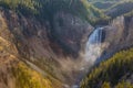 Lower Falls of the Grand Canyon of the Yellowstone National Park Royalty Free Stock Photo