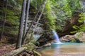 Lower Falls, Old Man's Cave, Hocking Hills State Park, Ohio Royalty Free Stock Photo