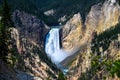 Lower Falls waterfall in the Grand Canyon of the Yellowstone, Yellowstone National Park, USA Royalty Free Stock Photo