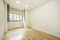 Lower floor bedroom with barred windows, oak flooring Royalty Free Stock Photo