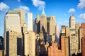 Lower Manhattan architecture Royalty Free Stock Photo