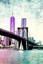 Lower Manhattan illustration Royalty Free Stock Photo