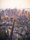 Lower Manhattan Skyline at Sunset, New York City, USA Royalty Free Stock Photo