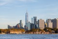 The Lower Manhattan Skyline in New York City Royalty Free Stock Photo