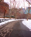 Lower Manhattan, View from Castle Clinton in Battery Park, New York Royalty Free Stock Photo