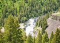 Lower mesa falls in Caribou Targhee National Forest in Idaho Royalty Free Stock Photo