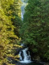 Lower and Middle Falls in Wallace Falls State Park in Washington Royalty Free Stock Photo