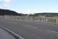 Niederfell, Germany - 10 28 2020: Mosel bridge with a view to Niederburg Kobern