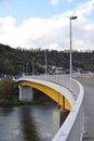 Niederfell, Germany - 10 28 2020: Mosel bridge to Kobern-Gondorf