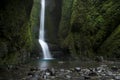 Lower Oneonta Falls waterfall located in Western Gorge, Oregon. Royalty Free Stock Photo