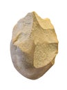 Lower paleolithic pebble biface Royalty Free Stock Photo