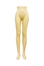 The lower part of fashion mannequin on white background.