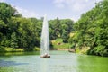Lower Pond and fountain Royalty Free Stock Photo