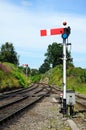 Lower quadrant semaphore signal.