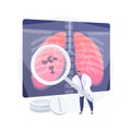 Lower respiratory infections abstract concept vector illustration.