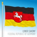 Lower Saxony lander flag, federal state of Germany, europe