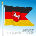 Lower Saxony lander flag, federal state of Germany, europe