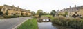 Lower slaughter cotswalds village panorama Royalty Free Stock Photo