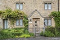 Typical Cotswold cottages on the River Eye, Lower Slaughter, Gloucestershire, Cotswolds, England, UK