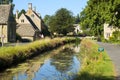 The picturesque Cotswold village of Lower Slaughter, Gloucestershire, UK Royalty Free Stock Photo