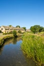 The picturesque Cotswold village of Lower Slaughter, Gloucestershire, UK Royalty Free Stock Photo