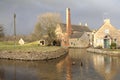 Lower Slaughter Mill and Stream Royalty Free Stock Photo