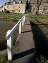 Lower Slaughter Village The Cotswolds Gloucestershire The Midlands England Royalty Free Stock Photo