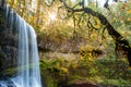 Lower South Falls in Silver Falls State Park, Oregon in autumn Royalty Free Stock Photo