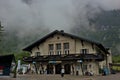 The lower station of the cable car to the glacier in the Austrian Alps.