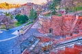 The lower station of Castle Hill Funicular on Clark Adam Square  in Budapest, Hungary Royalty Free Stock Photo