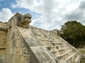 Lower temple of jaguar Chichen Itza Royalty Free Stock Photo