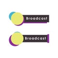 Lower third design. simple circle broadcast design equipment