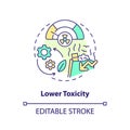 Lower toxicity concept icon