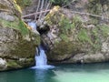 The lower waterfall Giessenfall Der Untere Giessenfall oder Kleiner Giessenfall waterfall on the Thur River - Switzerland