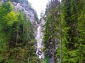 Lower waterfall of Gozd Martuljek
