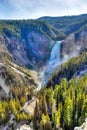 Lower Waterfall at Grand Canyon of Yellowstone National Park Royalty Free Stock Photo