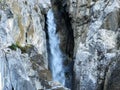 Lower waterfall on the mountain stream Ducanbach or Ducanfall I (Waterfall Ducanfall 1 or Waterfall Ducan I)