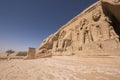Panoramic view of Great Temple of Ramses II in Abu Simbel, Egypt Royalty Free Stock Photo