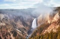 Lower Yellowstone River waterfall in Yellowstone National Park, Wyoming, USA Royalty Free Stock Photo