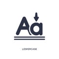 lowercase icon on white background. Simple element illustration from user interface concept