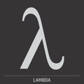 Lambda Greek letter icon Royalty Free Stock Photo