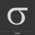 Sigma greek letter icon