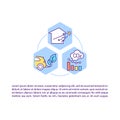 Lowering CO2 emissions concept line icons with text