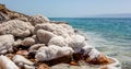 Jordan Dead Sea Salt Tourist Location Royalty Free Stock Photo