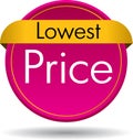 Lowest price button Royalty Free Stock Photo
