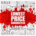 Lowest Price Guaranteed sale word cloud, business concept background