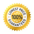 Lowest price guaranteed sticker Royalty Free Stock Photo